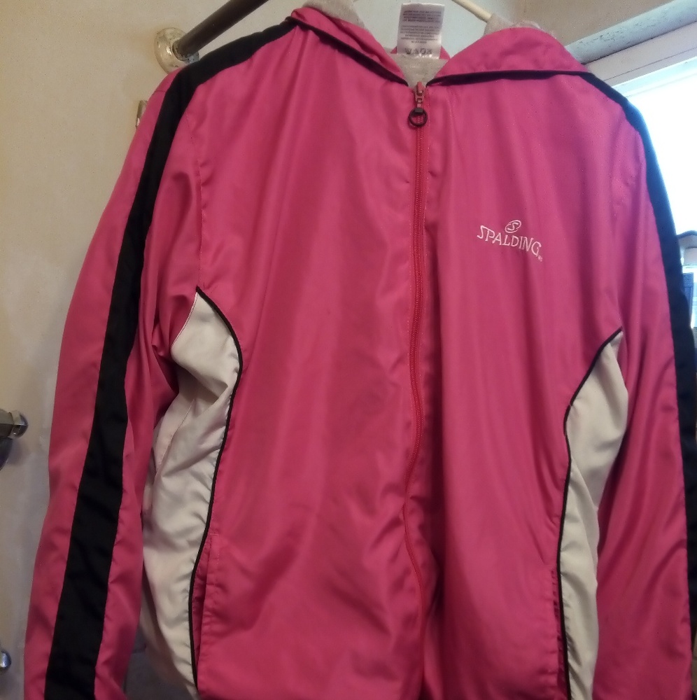 Hot pink wind breaker hoodie